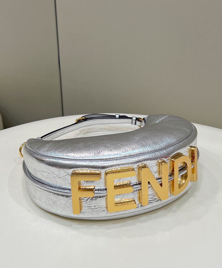 Fendi Fendigraphy Small Handbag 8BR798 Silver